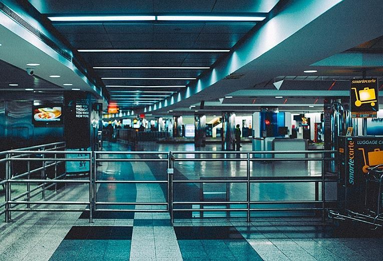 Airport hall desolated