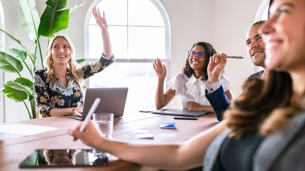 diverse people in a meeting