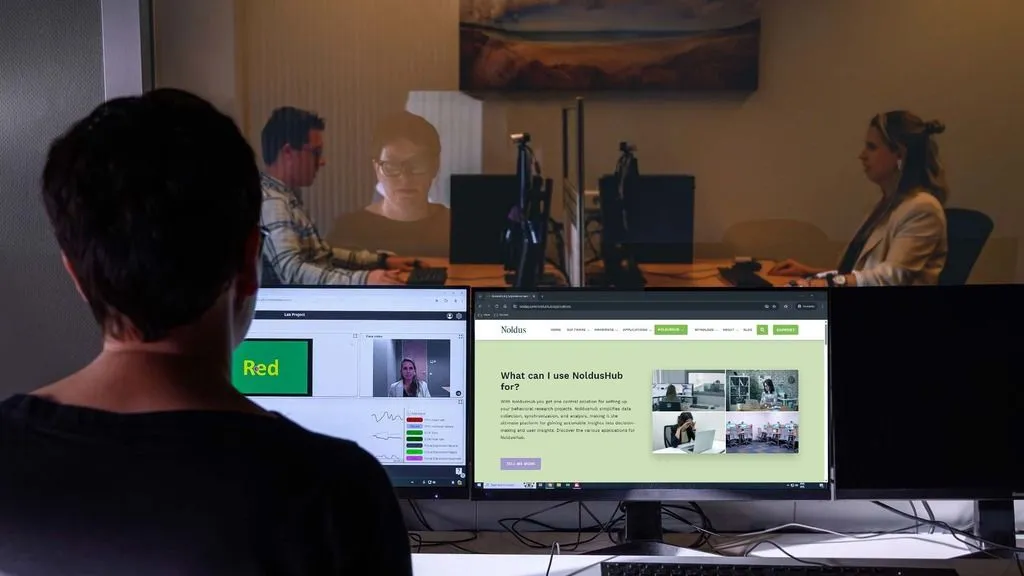 NoldusHub used by a testleader and two participants